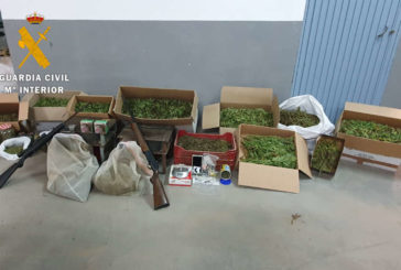 Dos detenidos e incautados 65 kg de marihuana y armas en la Ribera de Navarra