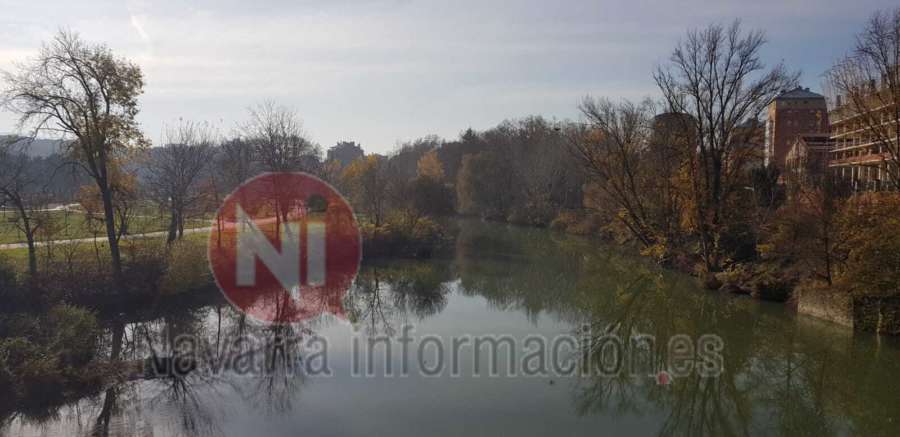 El agua del río Arga a su paso por la Magdalena no presenta signos de contaminación