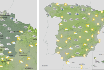 El tiempo para hoy sábado con nieve por encima de 500-800 m.