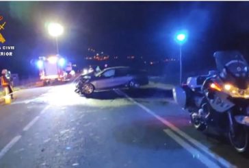 Herido grave en una colisión fronto-lateral en Tiebas-Muruarte de Reta
