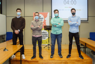 Rodrigo Arvizu, Christian Artola, Luis Echarte y Nicolás de Augusto, ganadores de la XX Liga de Debate Universitario