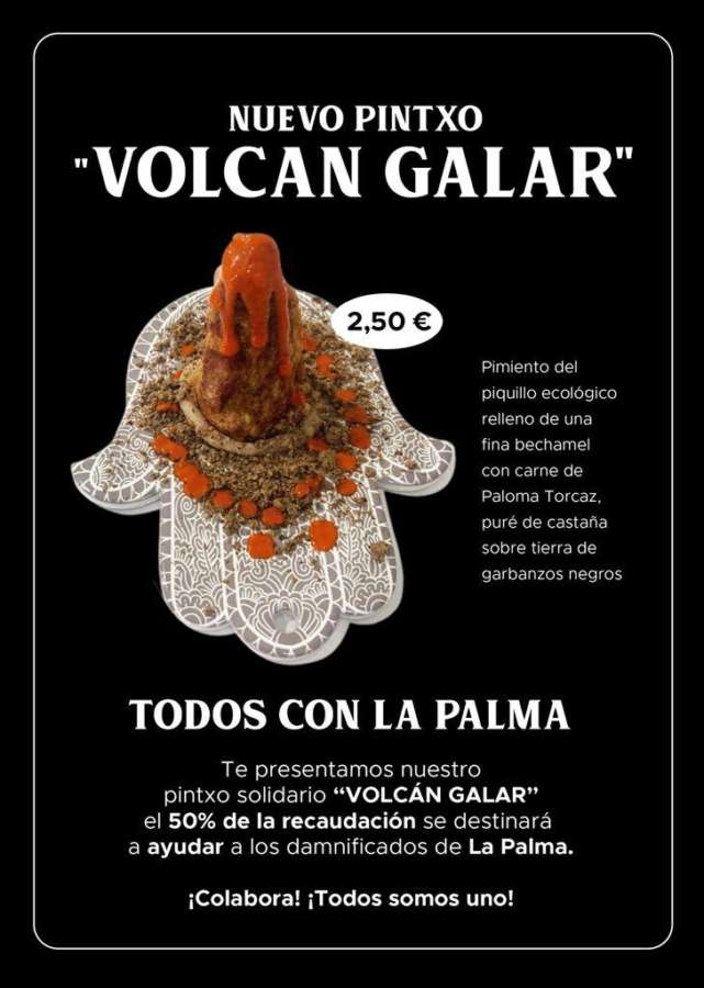 El bar restaurante Galar se vuelca con La Palma