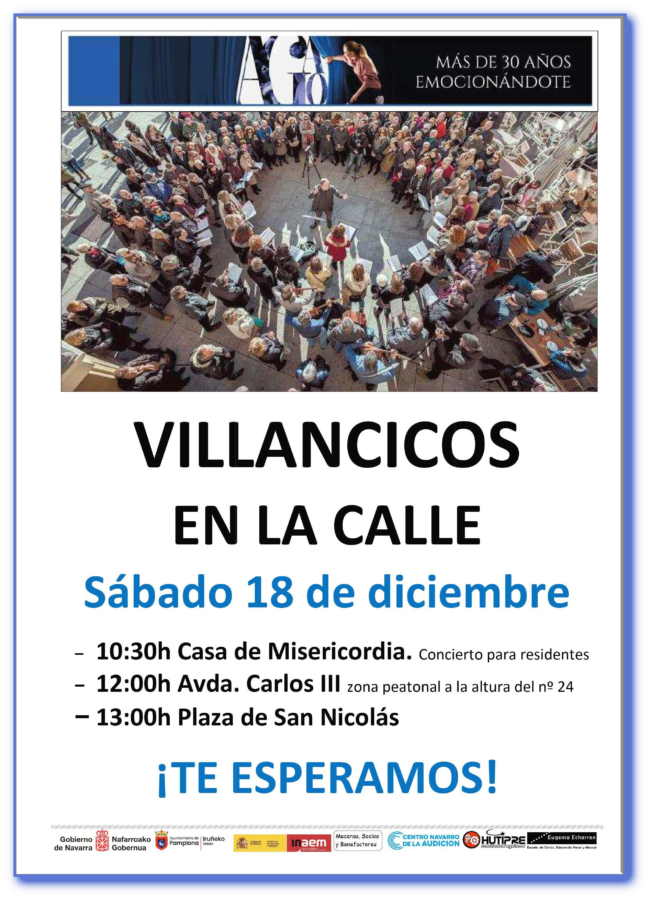 Mini conciertos de AGAO en Pamplona para Navidad 2021