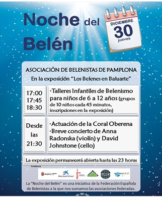 La Asociación de Belenistas de Pamplona se une a la «La Noche del Belén»