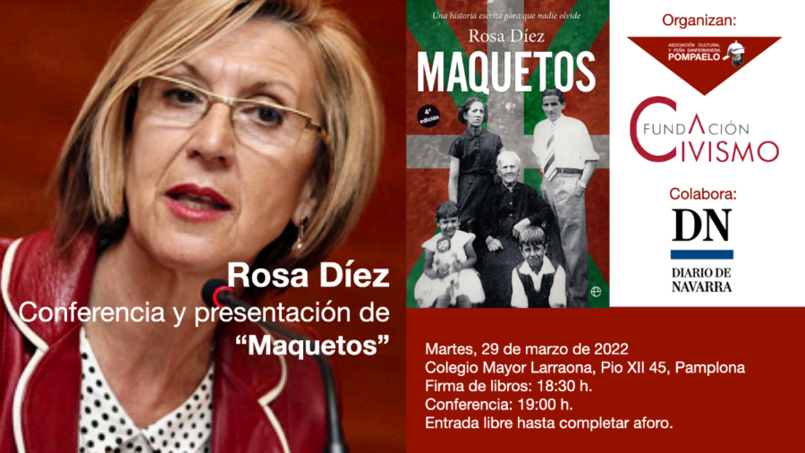 Rosa Díez presenta «Maquetos» en Pamplona