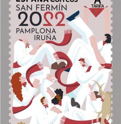 Tres sellos ponen en valor las fiestas de San Fermín 2022