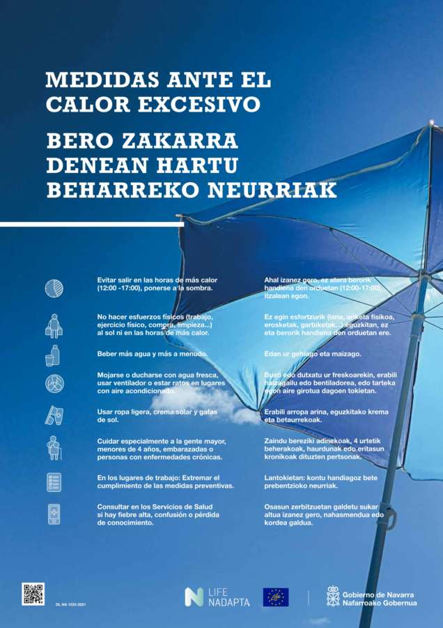 La alerta naranja por calor se extiende a todo Navarra