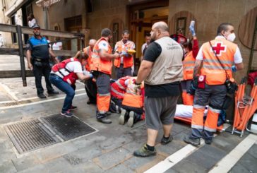 3 heridos por asta de toro y 7 trasladados a urgencias en el quinto Encierro