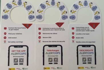 Colocación consejos de seguridad alertcops en las villavesas para San Fermín
