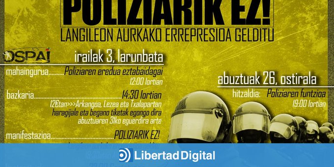 JUCIL pide a Malaska y Fiscalía que impidan el acoso a la Gurdia Civil en Alsasua (Navarra)