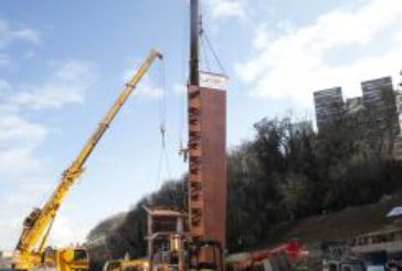 El nuevo ascensor de Trinitarios conecta la parte alta de Pamplona con San Jorge y Rochapea