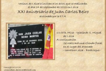 Se cumplen 21 años del asesinato de Juan Carlos Beiro en Leiza (Navarra) a manos de ETA