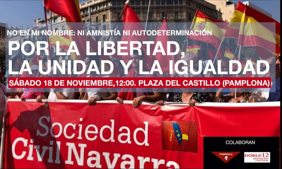 No amnistía: Pompaelo se suma a la movilización de la sociedad civil el 18 de Noviembre en España