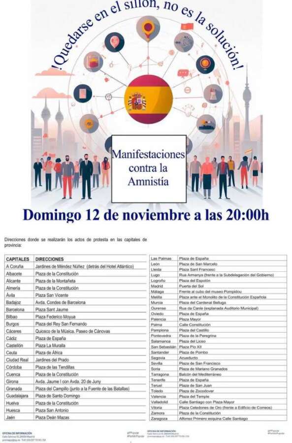 Amnistía: UPN y PPN animan a participar en la manifestación del domingo a las 12:00