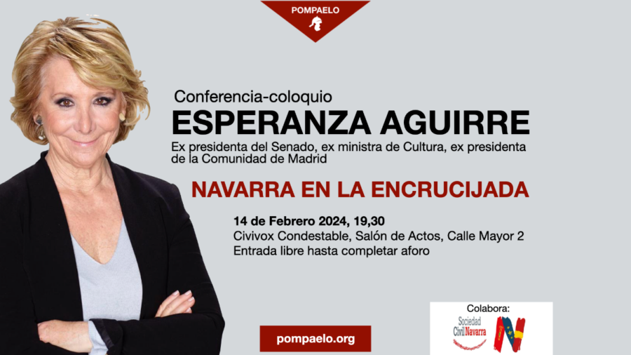 El Ayuntamiento de Pamplona da marcha atrás y confirma la sala cancelada a Esperanza Aguirre