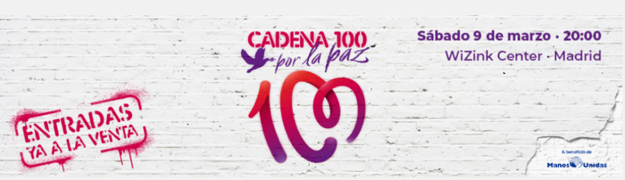 Concierto ‘CADENA 100 POR LA PAZ’ en el WiZink Center de Madrid