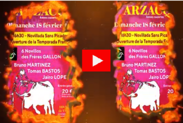 Espectacular anuncio del inicio de la temporada taurina francesa para un navarro