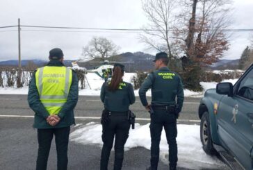 GREIM de la Guardia Civil rescata a un varón desaparecido en Burguete hace tres días