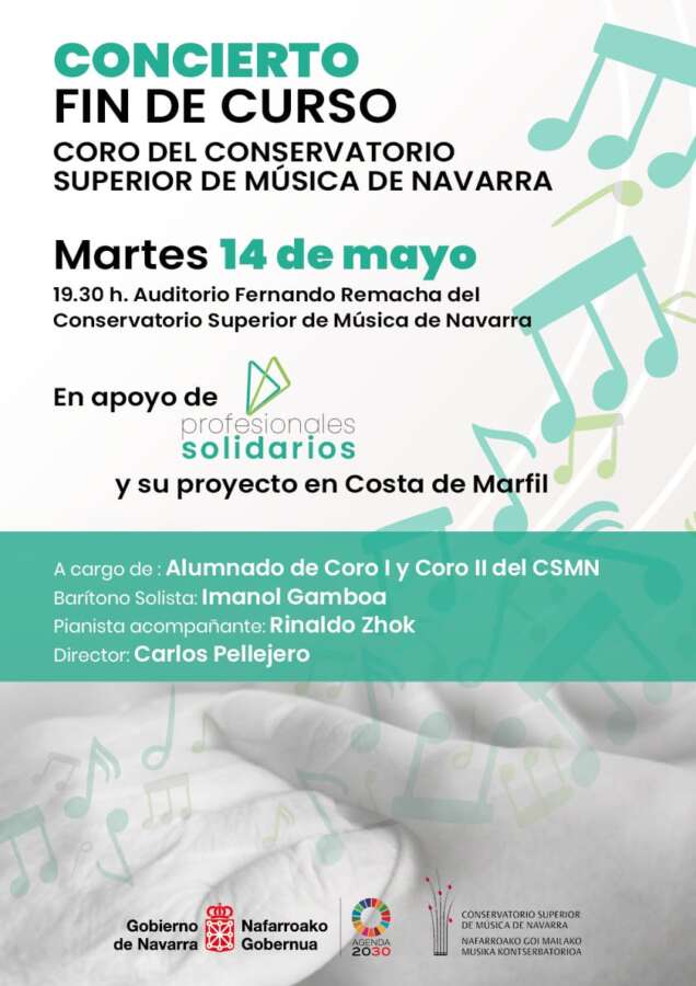 Concierto del Conservatorio de Música de Navarra en apoyo de Profesionales Solidarios