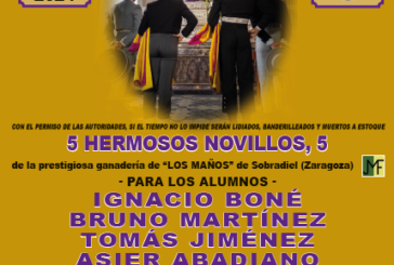 El navarro Bruno Martínez, en la plaza de toros de Huesca