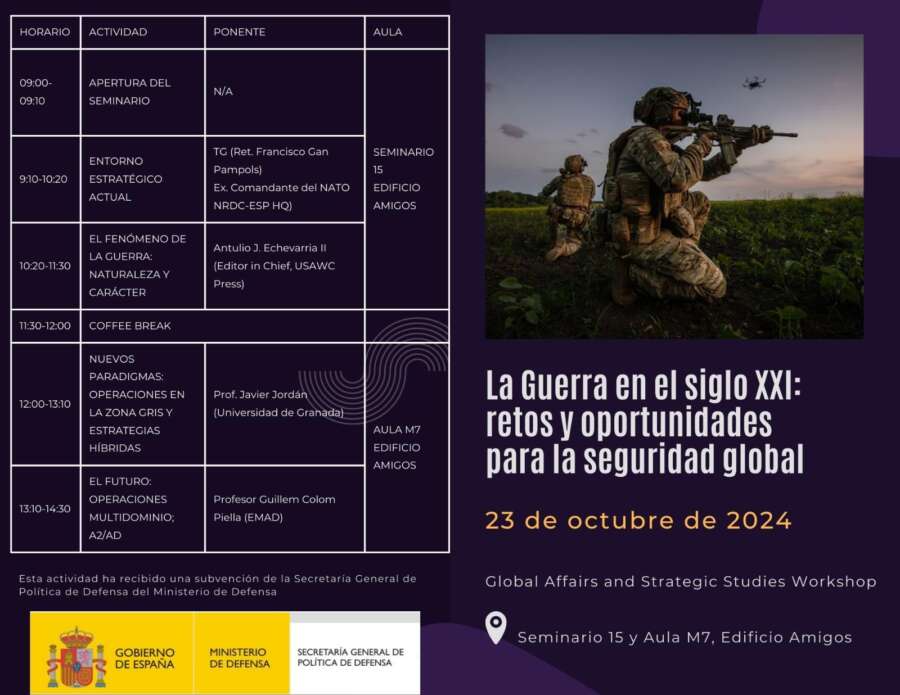 Seminario sobre guerra y seguridad global en la Universidad de Navarra