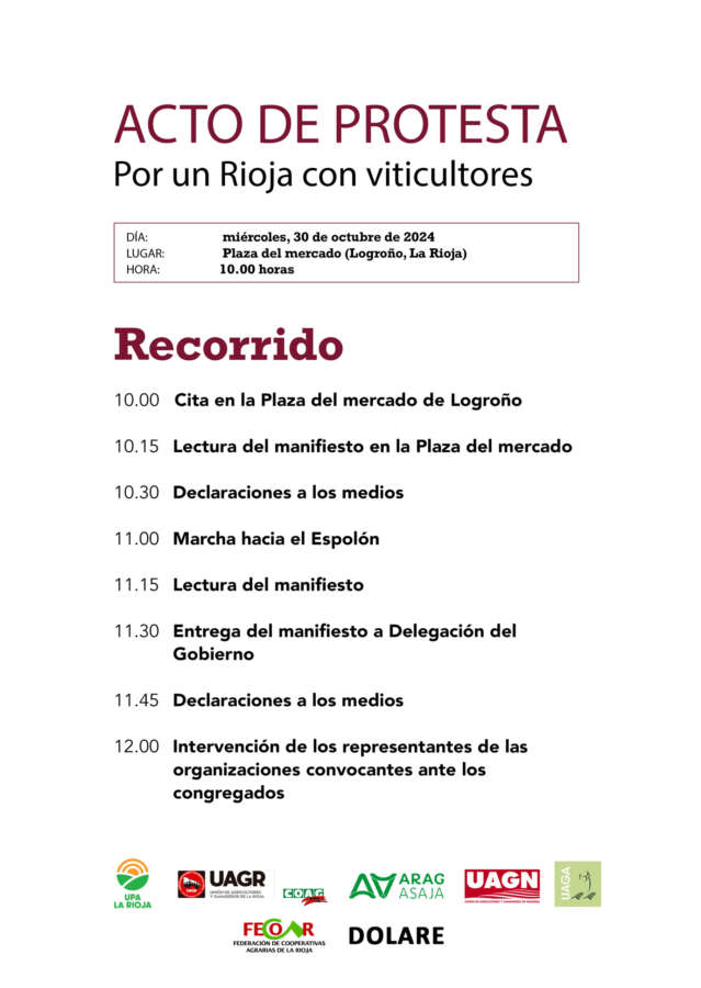 Movilización sector vitivinícola en Logroño