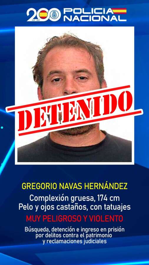 Detenido uno de los fugitivos más buscados por robo, lesiones y atentado contra agentes