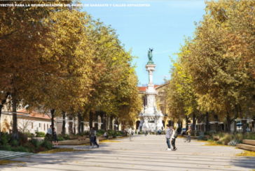 Asirón propone 'Isolíneas' y zonas de estancia para el Paseo Sarasate de Pamplona
