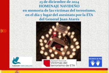 Homenaje navideño a las víctimas del terrorismo en Pamplona