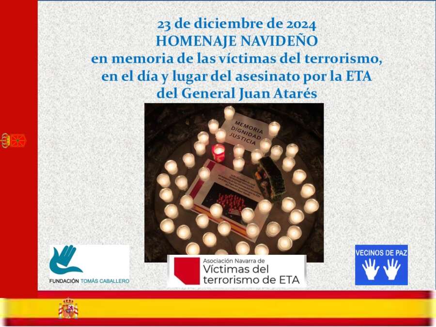 Homenaje navideño a las víctimas del terrorismo en Pamplona