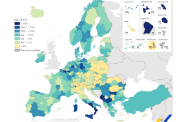 8,1% personas en hogares con muy baja intensidad laboral en Europa