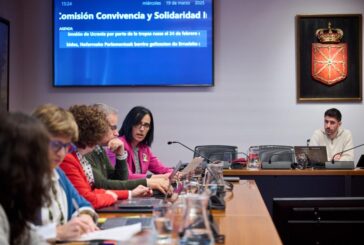 El Parlamento de Navarra condena la invasión de Ucrania en su tercer aniversario