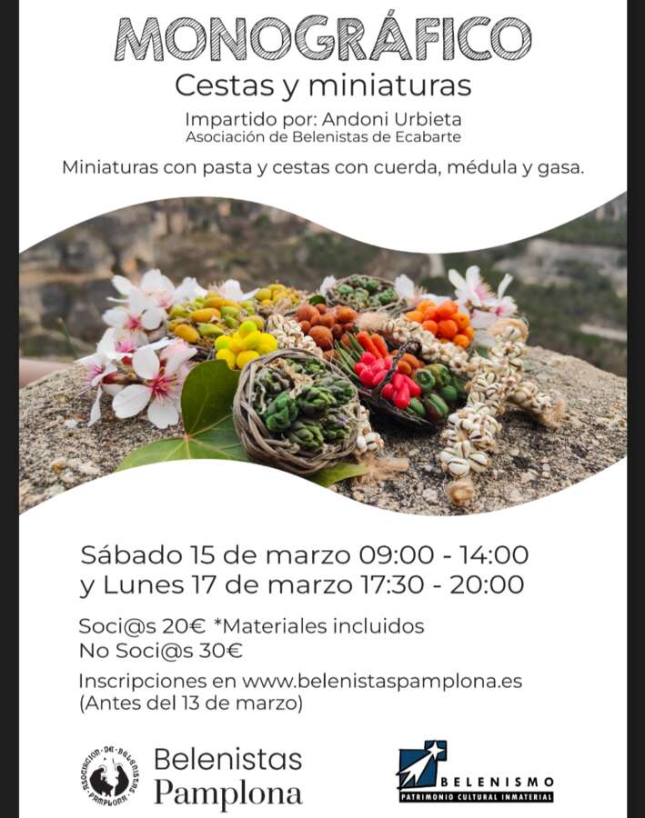 Belenistas de Pamplona: Monográficos 2025 – Cestas y miniaturas –
