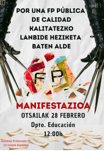 15 centros públicos aprueban un manifiesto contra la gestión de la FP Dual en Navarra