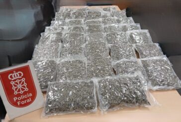 Detenido en Navarra, con 14 kilos de marihuana en su coche