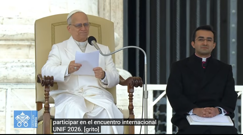 El Papa León XIV imparte su bendición a los participantes del UNIV