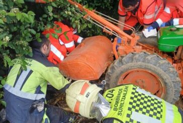Herido muy grave un hombre de 59 años tras sufrir un accidente con un motocultor en Barásoain