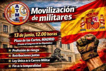 ATME exige mejoras retributivas y profesionales para los militares en la concentración del 13 de junio en Madrid