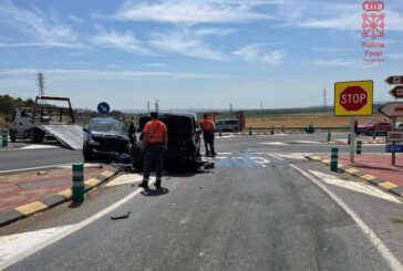 Trasladada al HUN tras saltar un stop en el cruce Los Abetos, Navarra