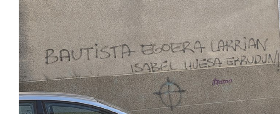 El TAN estima la reclamación de UPN para retirar pintadas de enaltecimiento a ETA en Etxarri Aranatz