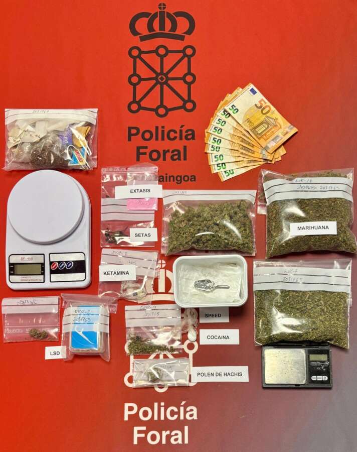 Ingresa en prisión una mujer por tráfico de drogas en Berriozar, Navarra