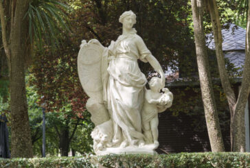 El Ayuntamiento de Pamplona restaura la escultura de la ‘Mariblanca’ ubicada en el parque de la Taconera