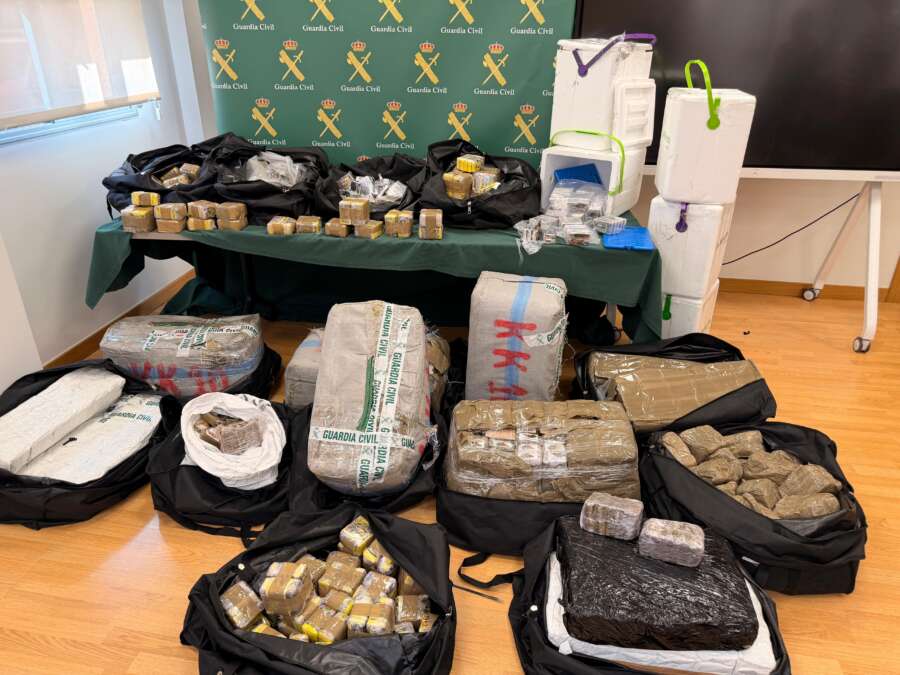 Intervenidos 478 kilos de hachís ocultos en un camión en la AP-15 en Navarra