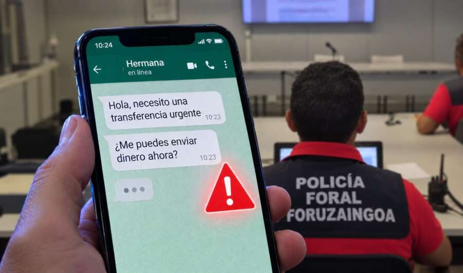 La Policía Foral alerta sobre una campaña de estafas de whatsapp utilizando cuentas reales de contactos de las víctimas