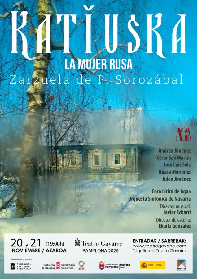 AGAO presenta Katiuska en el Teatro Gayarre los días 20 y 21 de noviembre