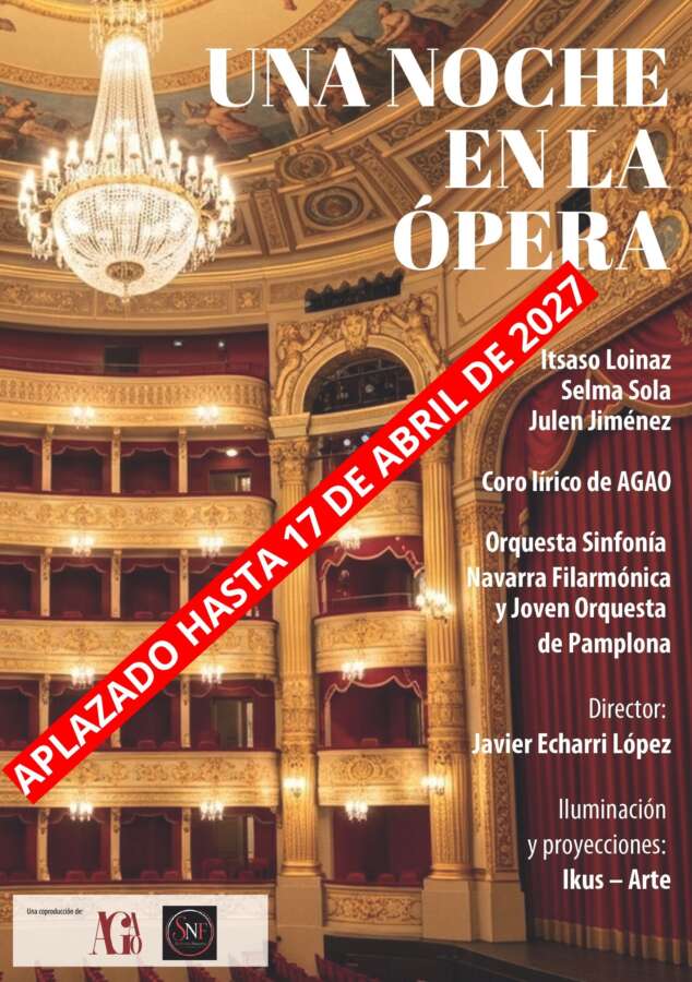 AGAO aplaza «Una noche en la ópera» y anuncia nueva fecha