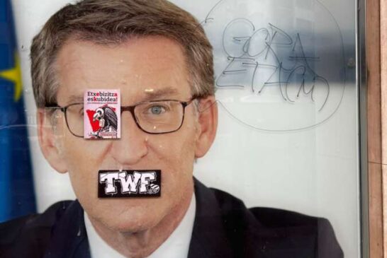El PP de Navarra denuncia las pintadas a favor de ETA aparecidas en su sede: “No nos van a amedrentar”