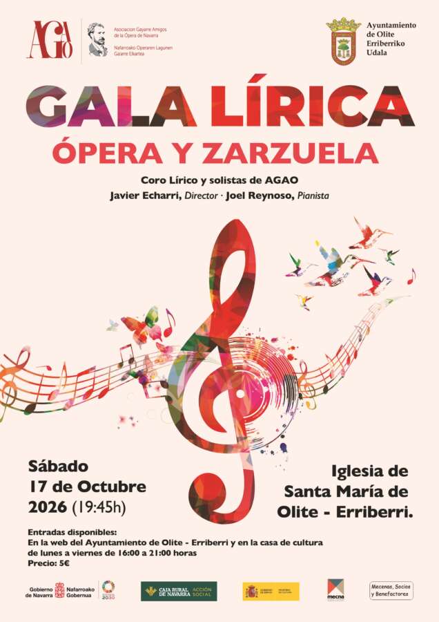 Gala lírica de ópera y zarzuela en Olite, Navarra