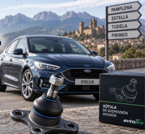 Ford Focus en Navarra: cuando una rótula de suspensión empieza a avisar
