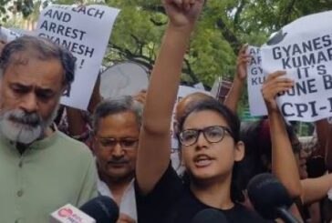 Jóvenes en marcha por la democracia en India